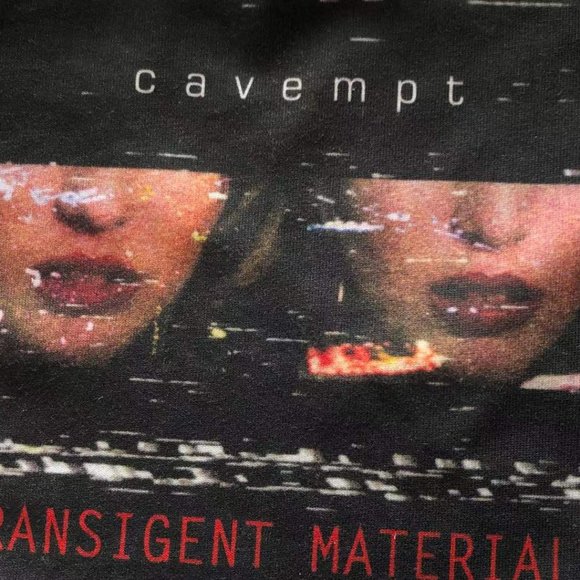 Cavermpt White Long-Sleeved Turtleneck Bottoming Shirt with Face Print - Picture 14 of 15